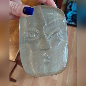 Mod molded double face glass art piece